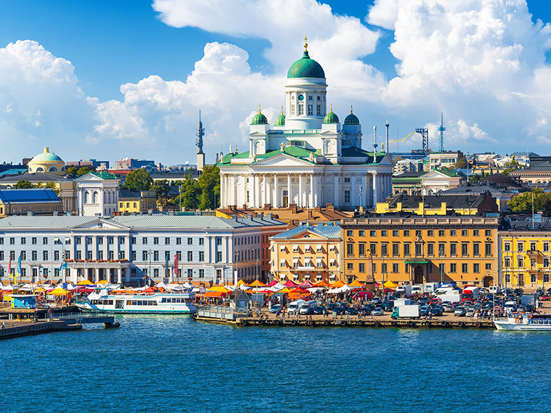 Blick auf Helsinki.