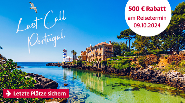 Portugal-Rundreise mit 500 Euro Rabatt.