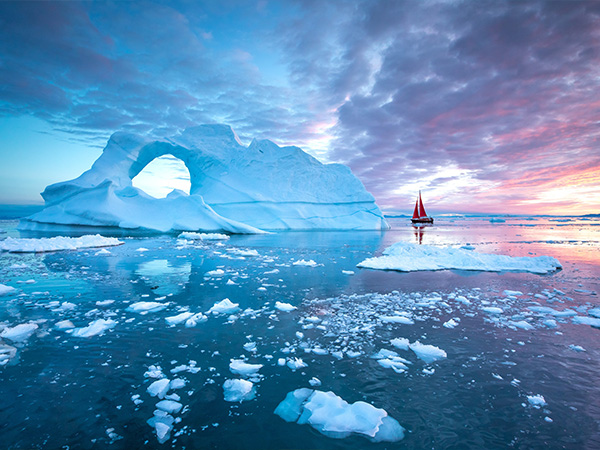 Der Ilulissat-Eisfjord in Grönland.