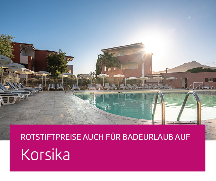 Korsika - Poolbereich des Hotel Maristella