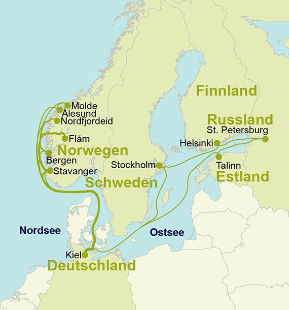 MSC Splendida: Norwegen oder Ostsee